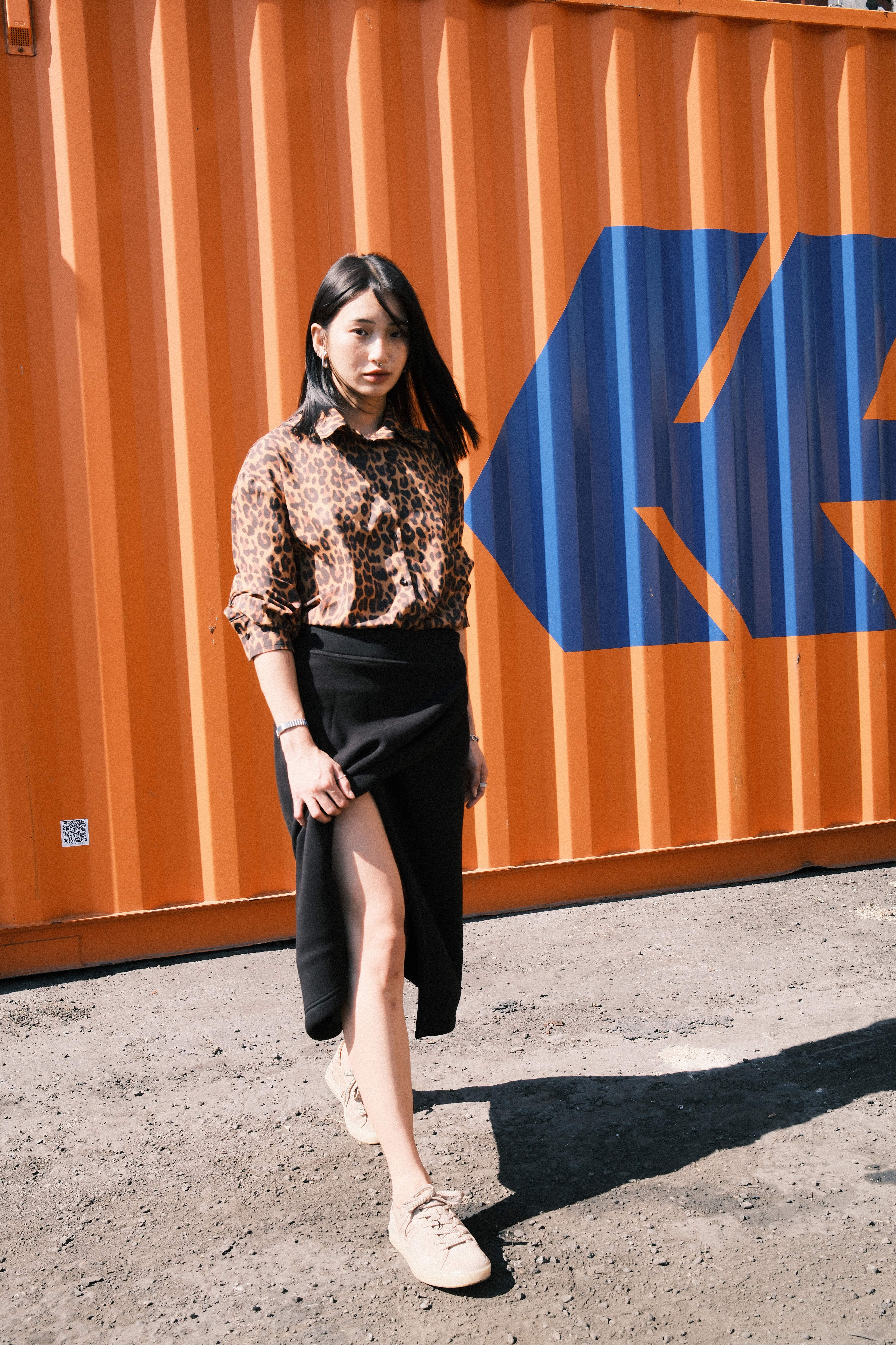 GLITCH SKIRT BLACK