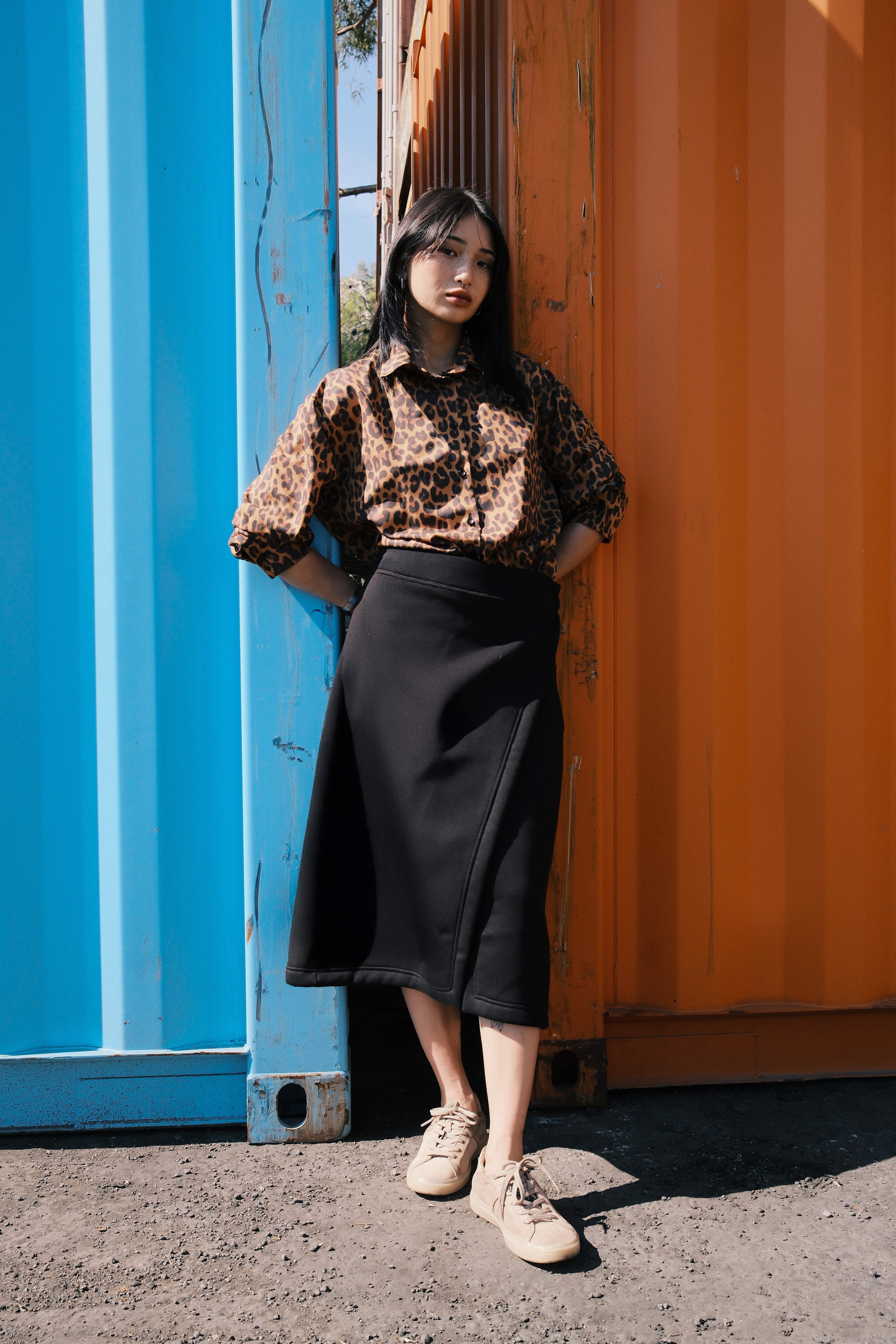 GLITCH SKIRT BLACK